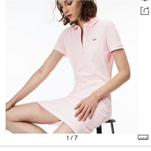 Lacoste NWT pique stretch dress pink size 4